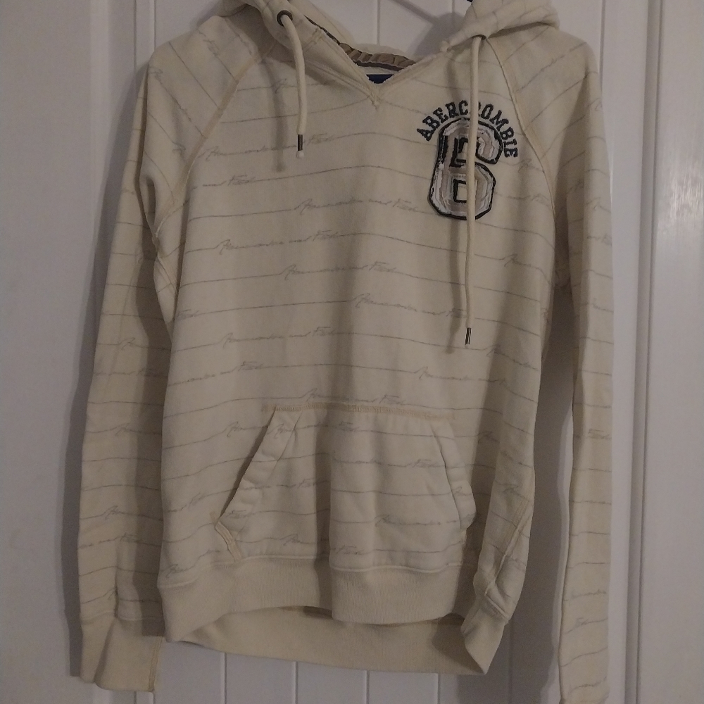 Abercrombie hoodie yellow size large
